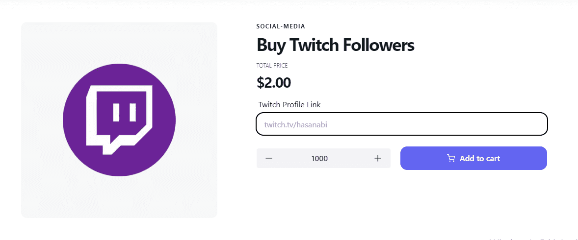 Click here get Twitch Followers only $2